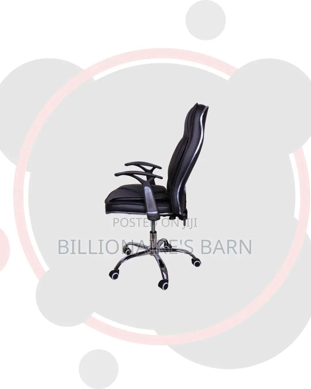 Modern Executive Leather Chair Padded Armrests Direct From Store