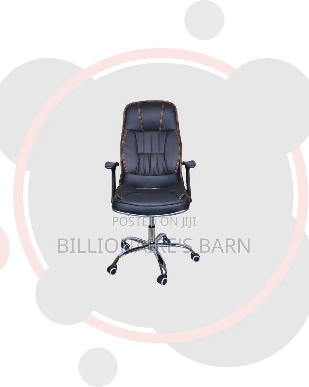 Modern Executive Leather Chair Padded Armrests Direct From Store