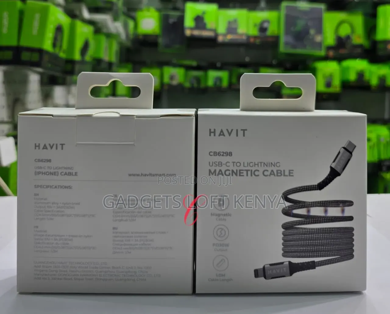 Havit Cb6298 *Pd 30w* Usb C to Lightning Magnetic Cable