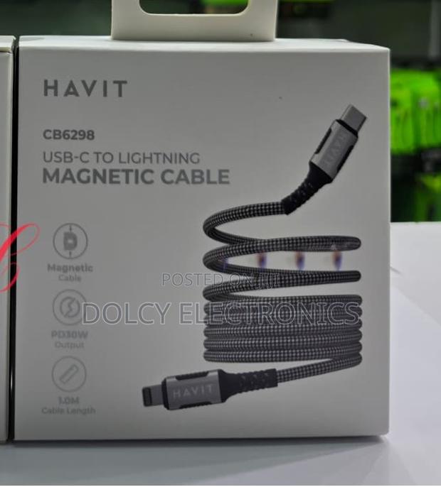 Havit Cb6298 Pd 30w Usb C to Lightning Magnetic Cable.
