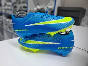 Mbappe Blue Soccer Boots, Air Zoom Football Boots