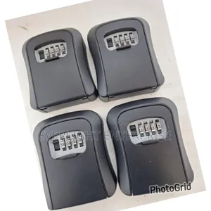 Metallic Key Lock Box - Black Aluminum