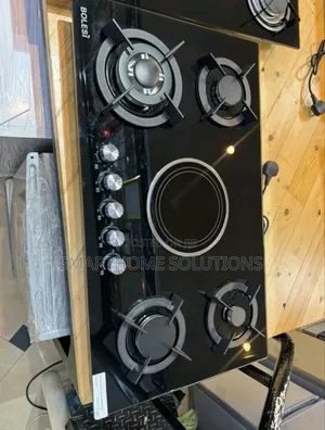 Bolesi Hob 4 Gas Burners +1 Infrared Electric With Gas Sensor