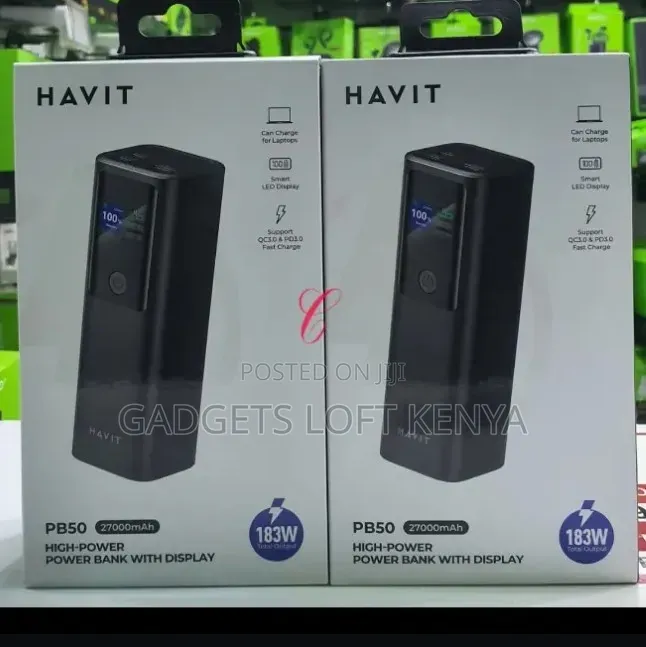 Havit Pb50 *183w* 27000mah *Laptop Charging* High-Power Power Bank