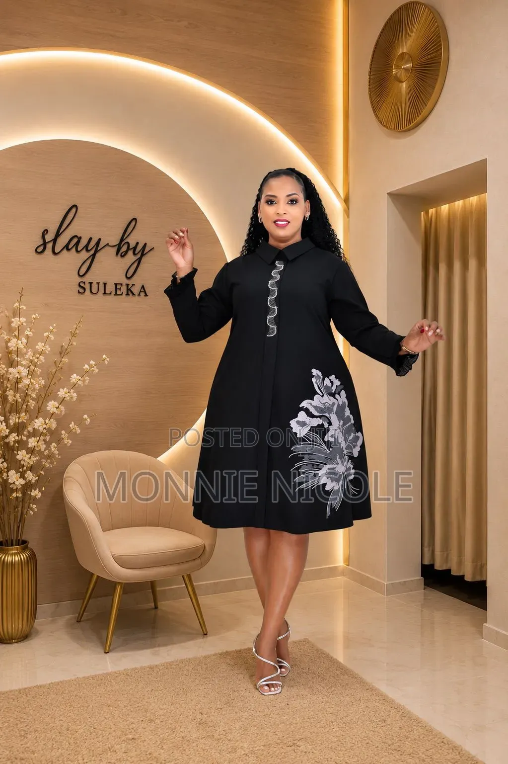 Naliki Official Maternity Dress/Black Free Dress