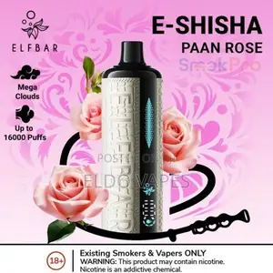 Elf Bar E-Shisha 16000 Puffs Vape - Paan Rose