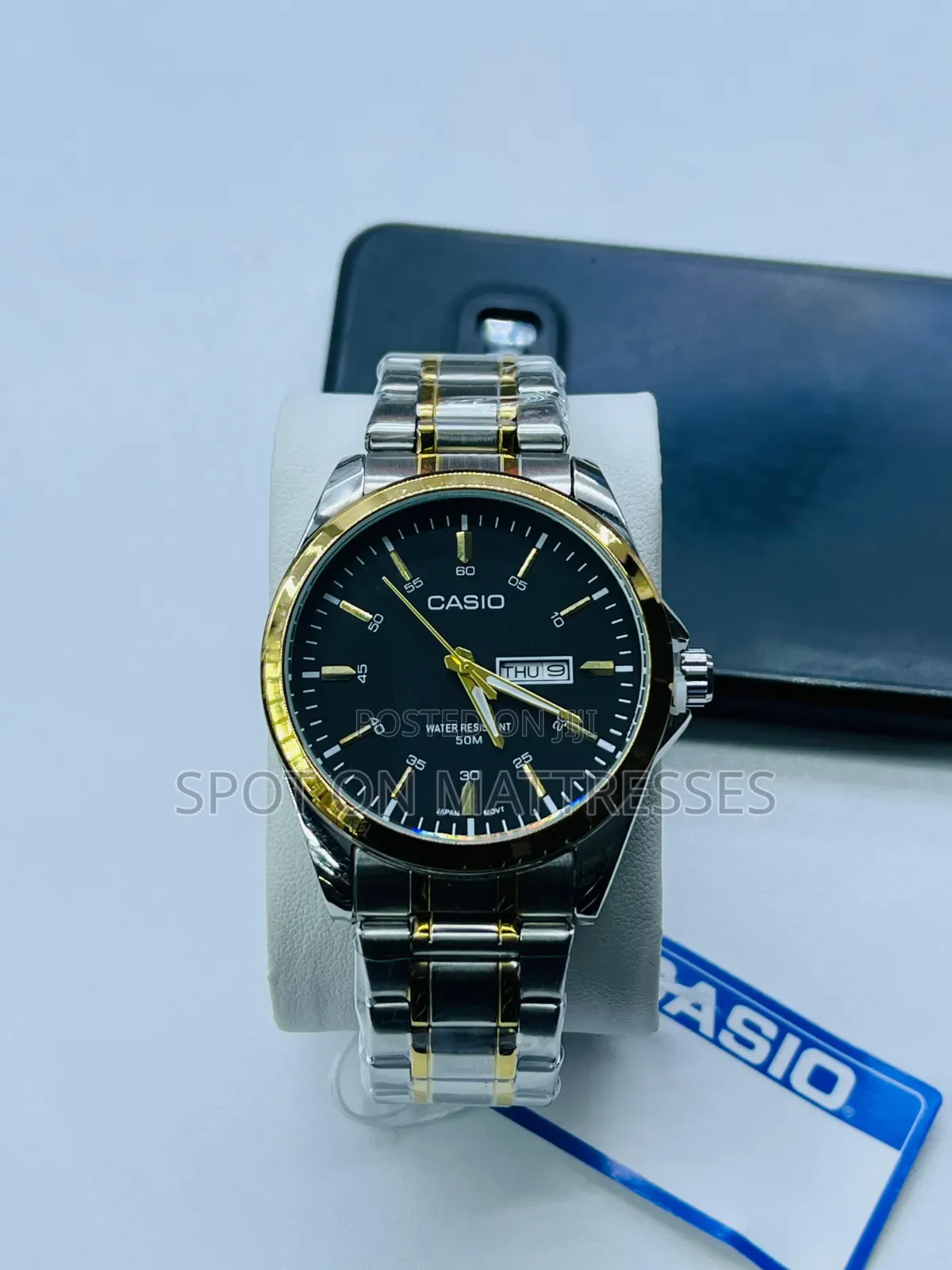 Casio Watches for Men. Stainless Steel. Luminous Hands. Date Window.