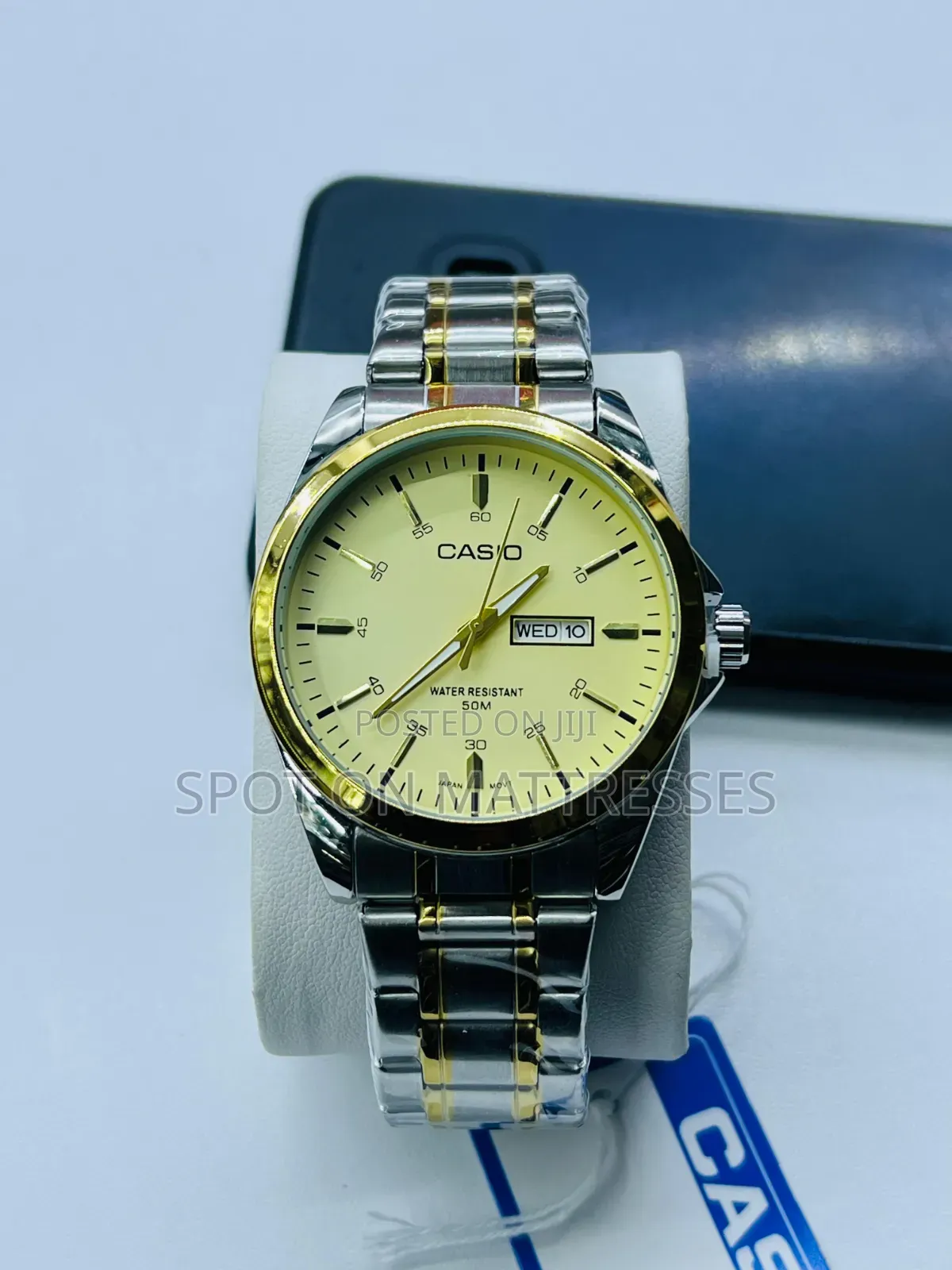 Casio Watches for Men. Stainless Steel. Luminous Hands. Date Window.