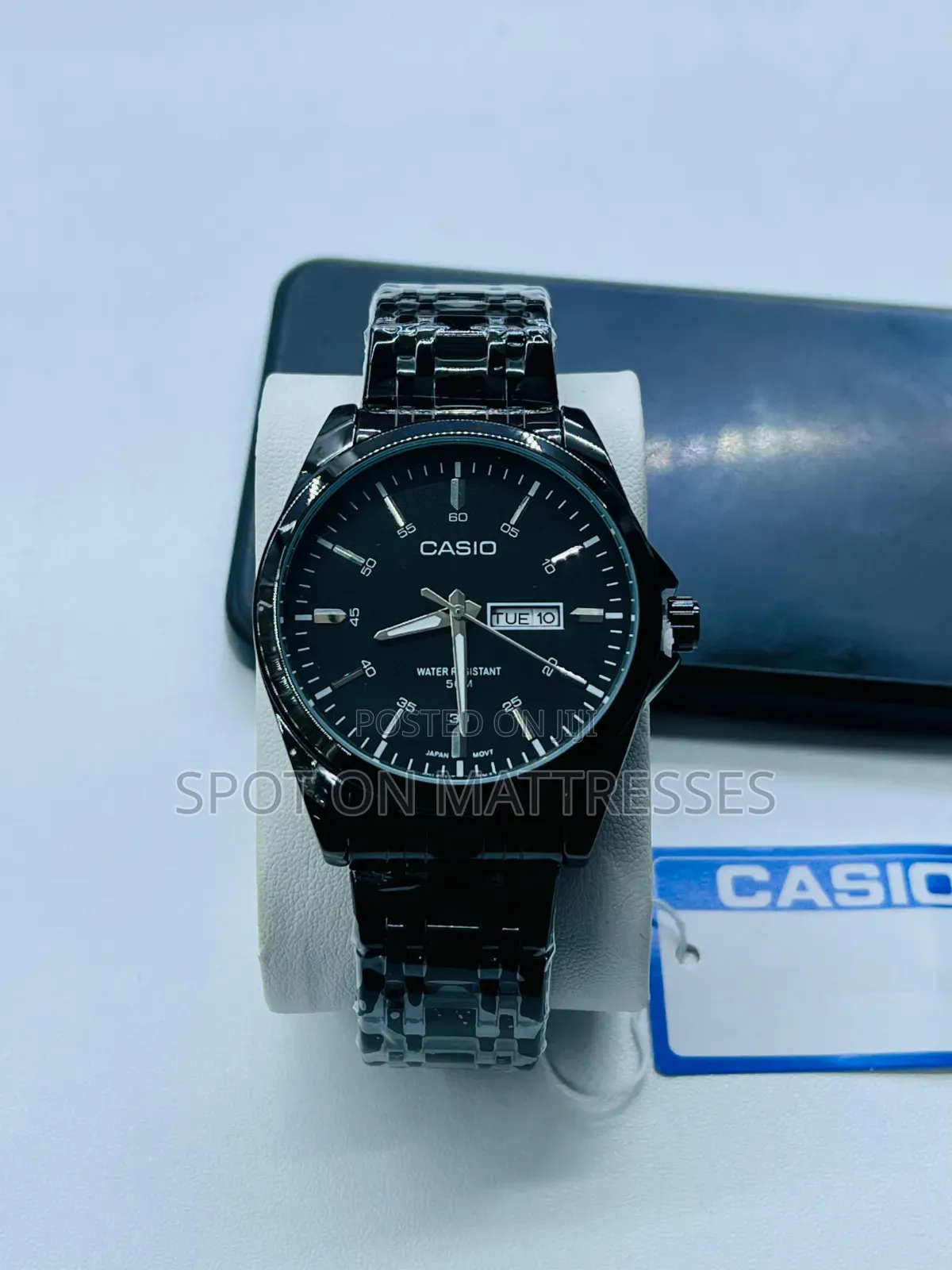 Casio Watches for Men. Stainless Steel. Luminous Hands. Date Window.