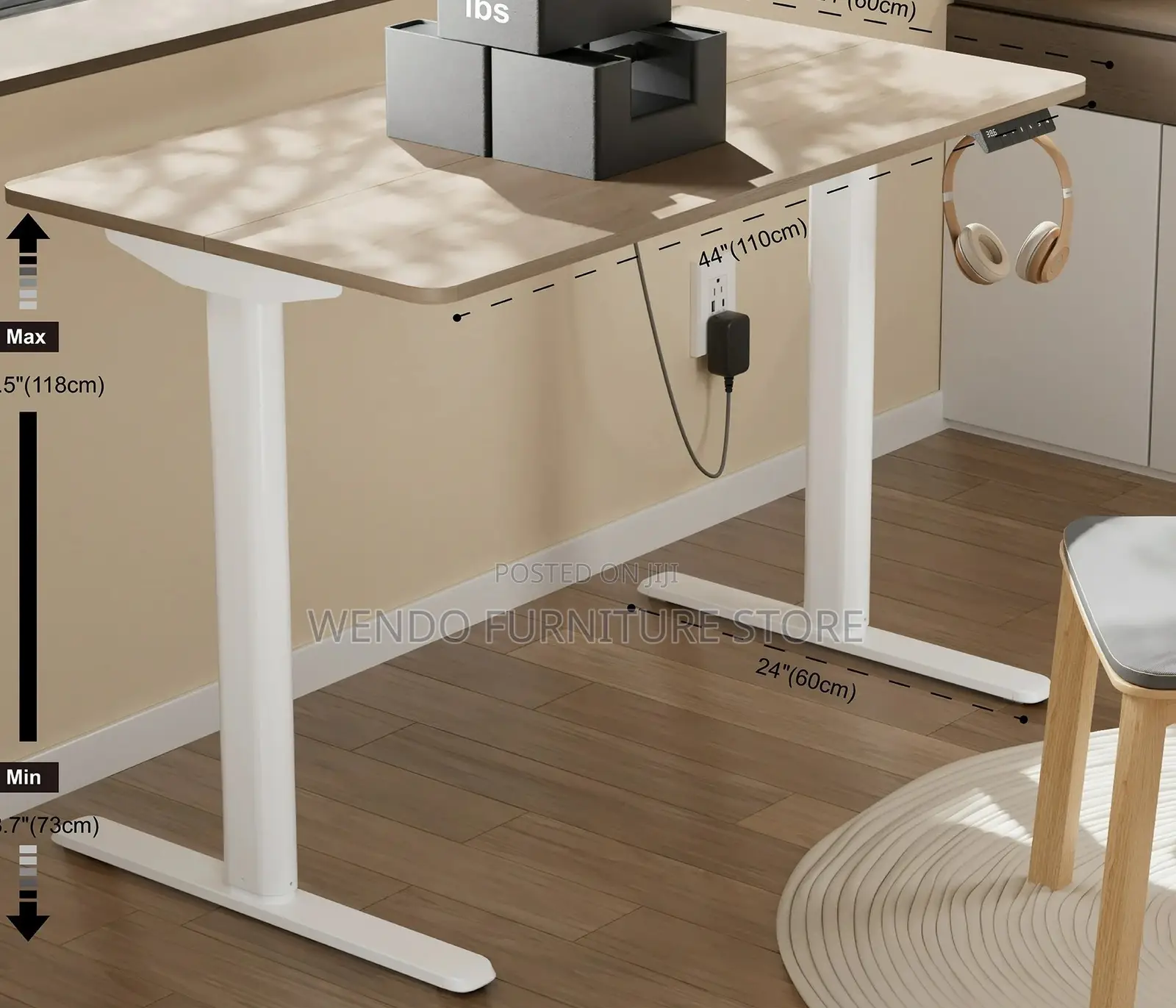 Office Desk; 1200mm Electric Adjustable Task Desk
