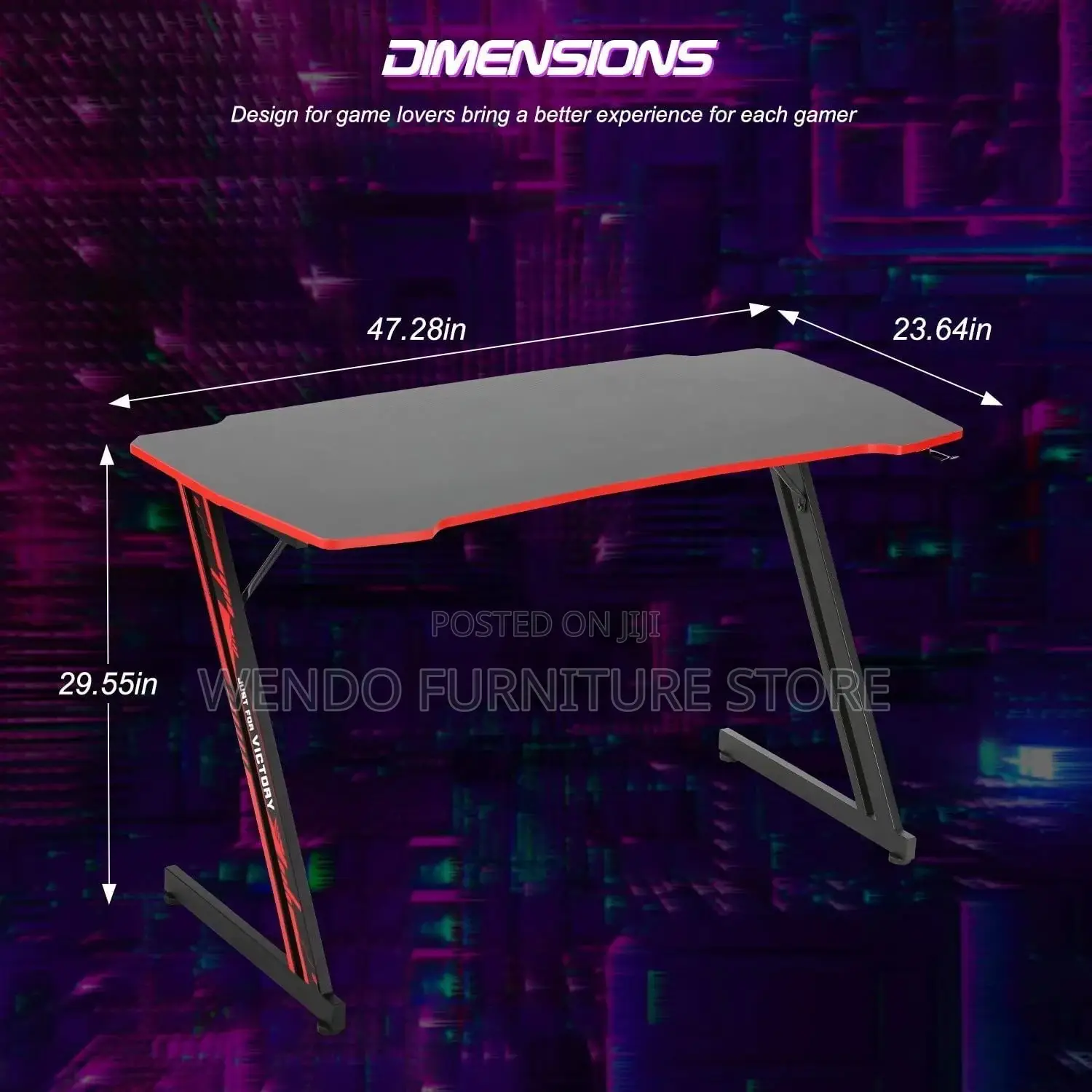 Office Table; 1200mm Desk With Led Lightings on Top