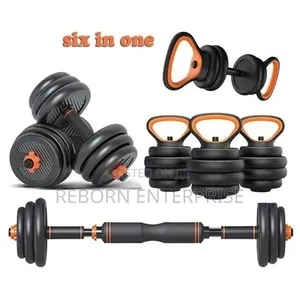 50kg 6 in 1 Dumbells With a Barbell and Kettlebells