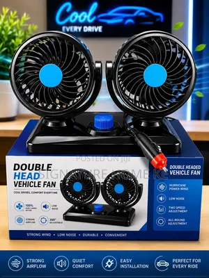 Double Head Vehicle Fan
