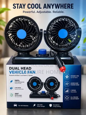 Double Head Vehicle Fan