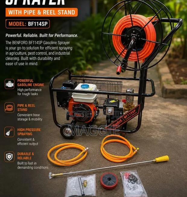 Benford Gasoline Sprayer With Pipe Reel Stand
