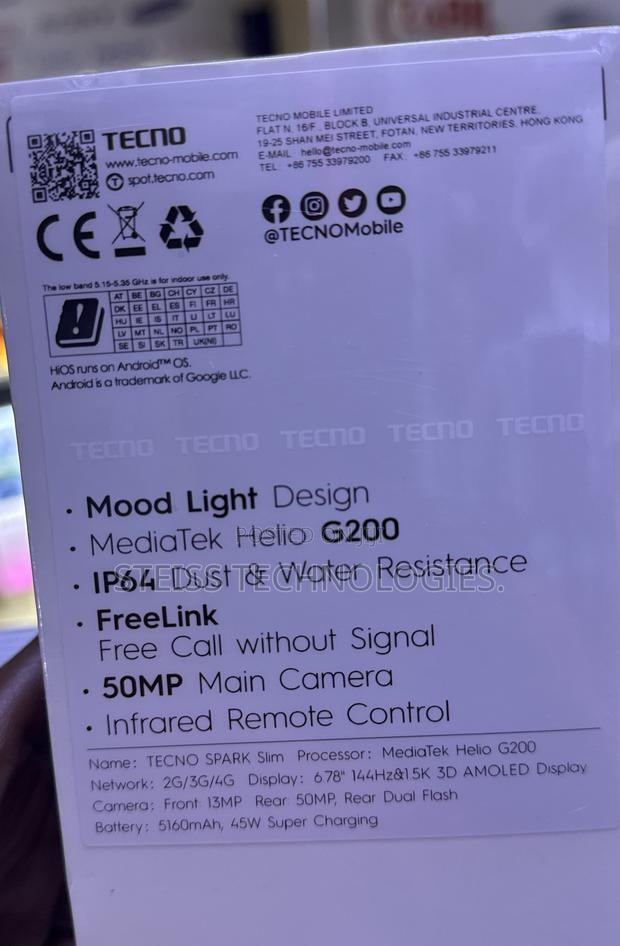 New Tecno Spark Slim 256 GB Black - thumbnail 2