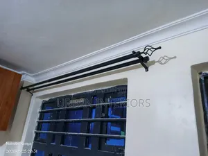 Black Curtain Rods Single and Double Curtain Rods