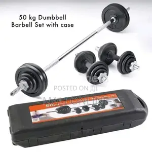 30kg/50kg 6 In 1 Adjustable Dumbbell Set Barbell Kettlebell Push Up