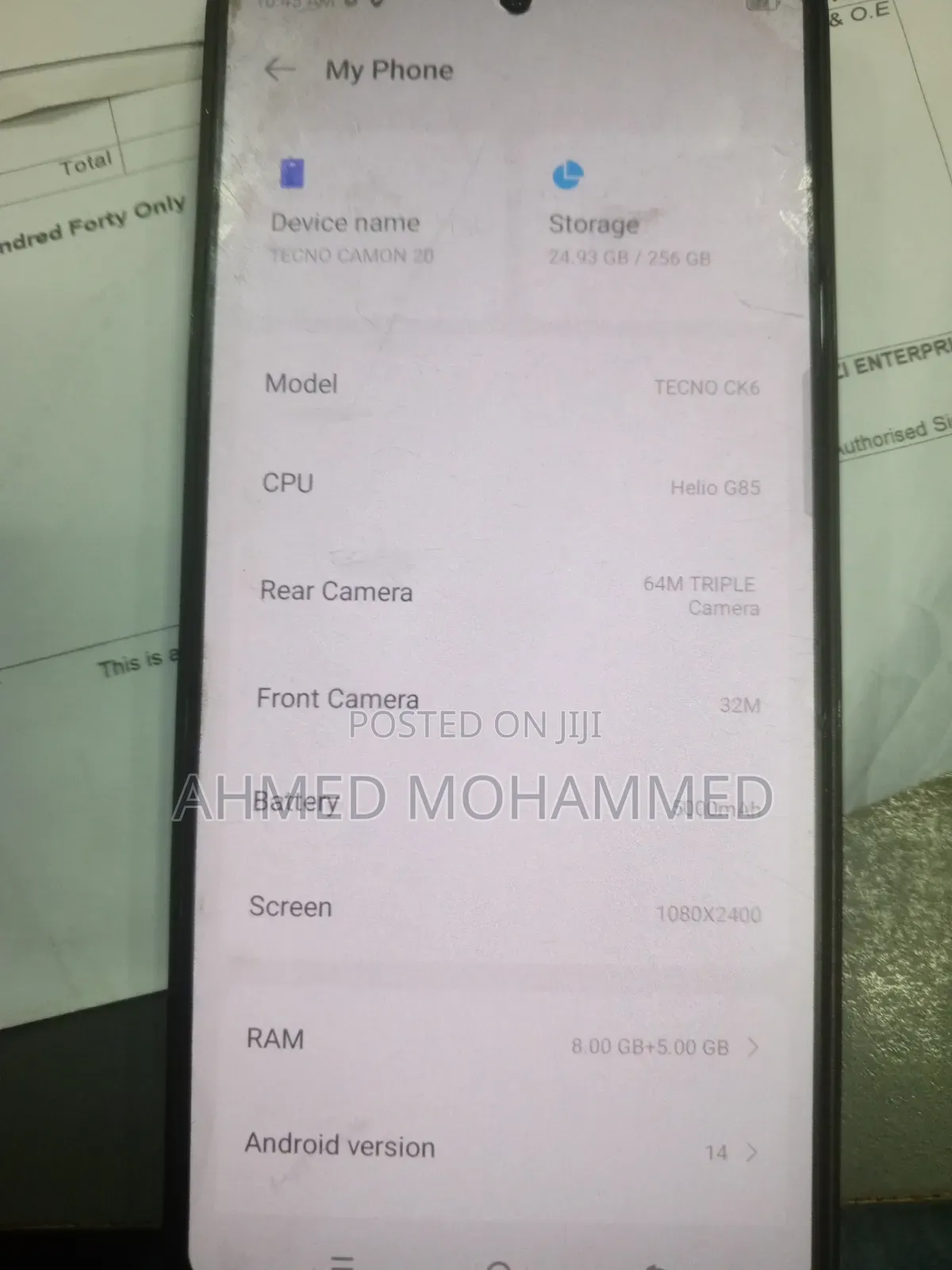 Tecno Camon 20 256 GB Blue