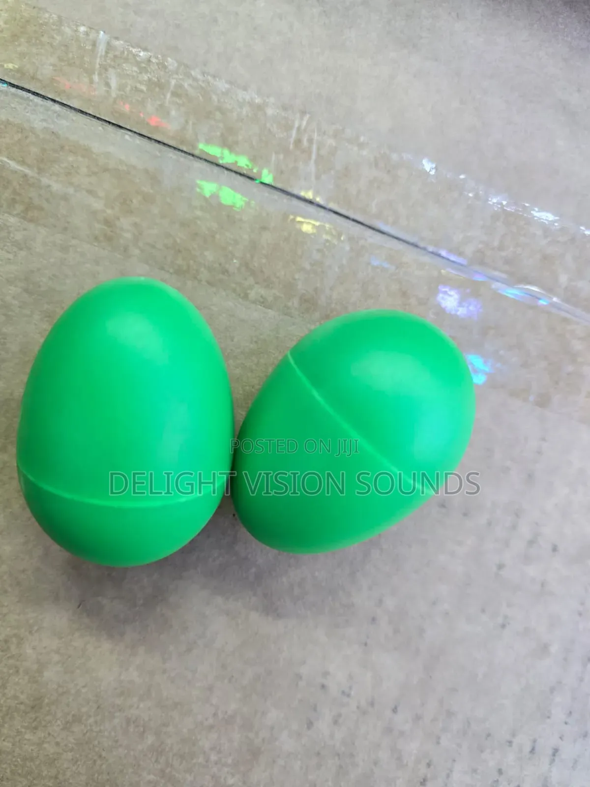 Green Plastic Egg Shakers