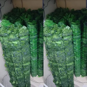 Artificial Privacy Fence With Watermelon Leaves