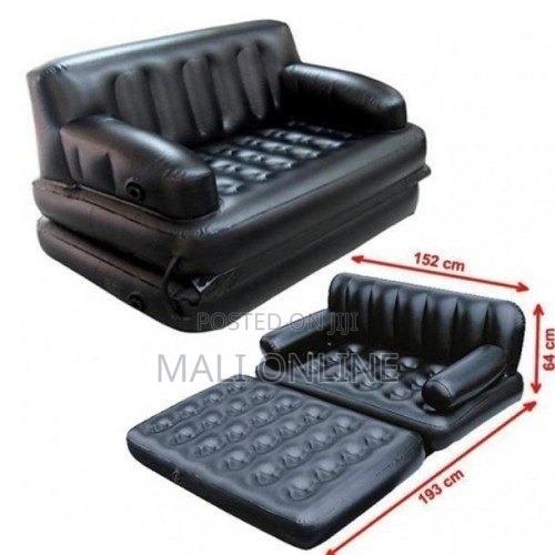 5 In 1 Inflatable Air Sofa Bed Double Air Mattress Two Seater Couch