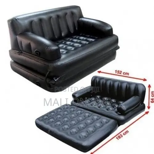 5 In 1 Inflatable Air Sofa Bed Double Air Mattress Two Seater Couch