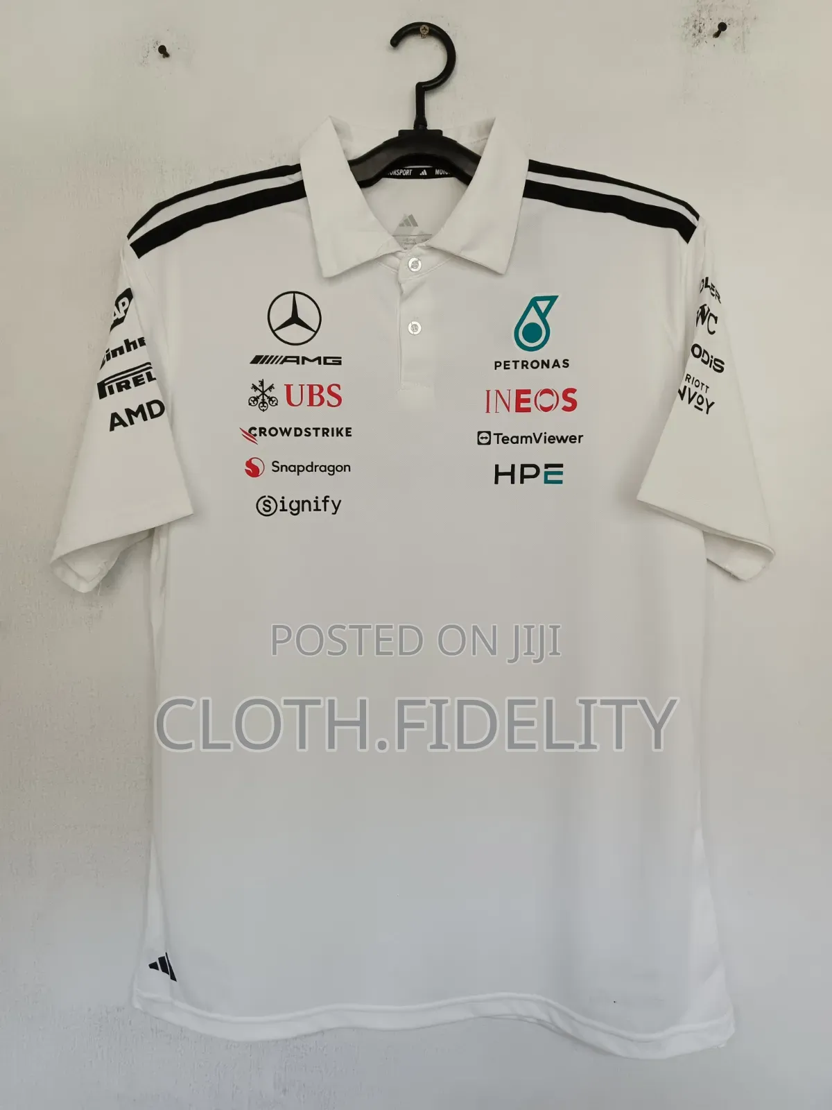 Mercedes F1 Polo White Shirt 2026.
