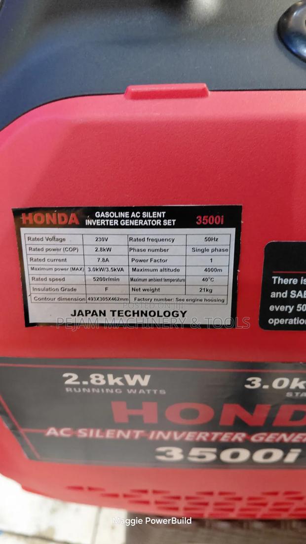 Honda 3.5kva Ac Silent Inverter Generator Set 3500i - thumbnail 4