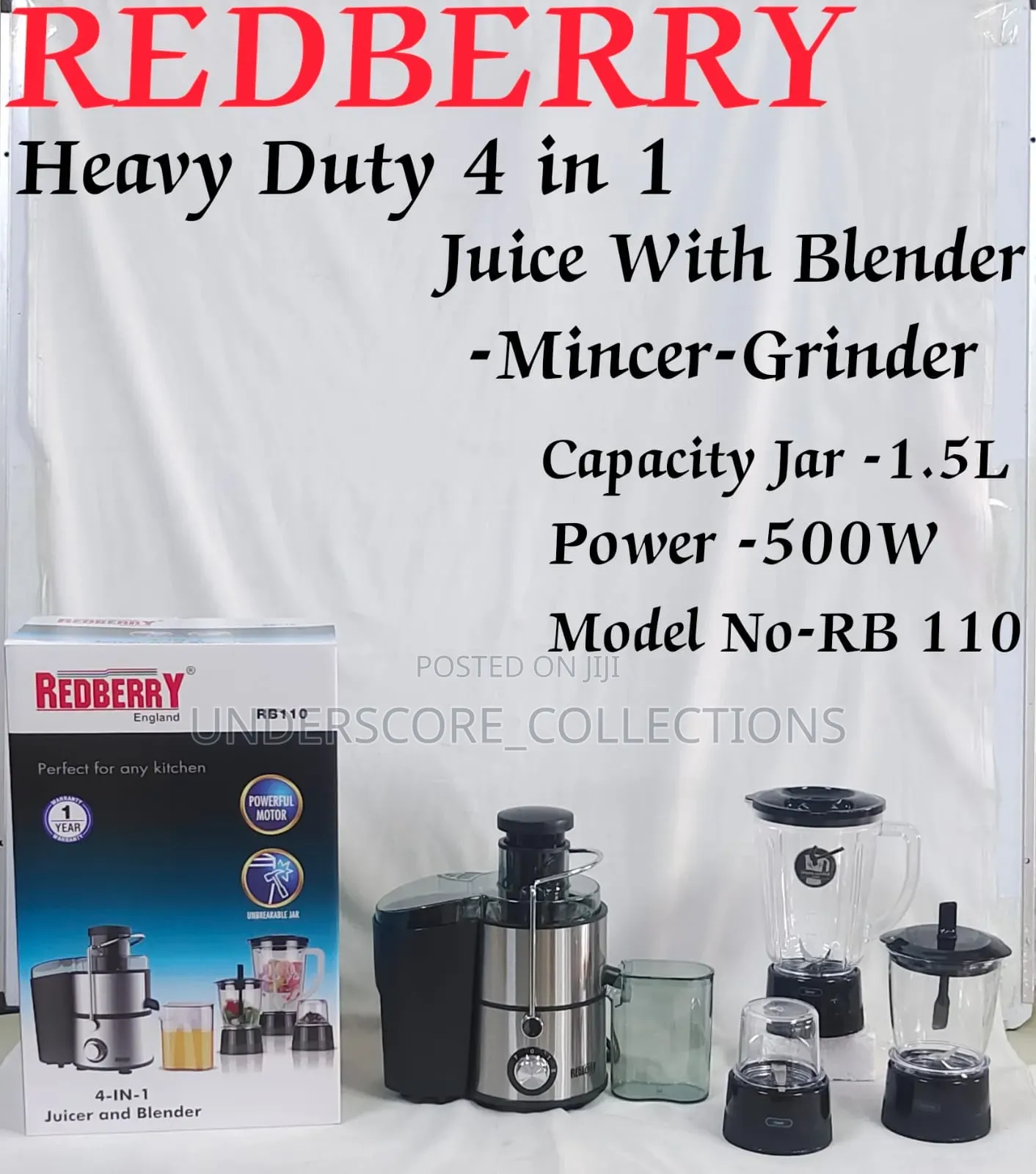 Redberry 4 in 1 Juicer