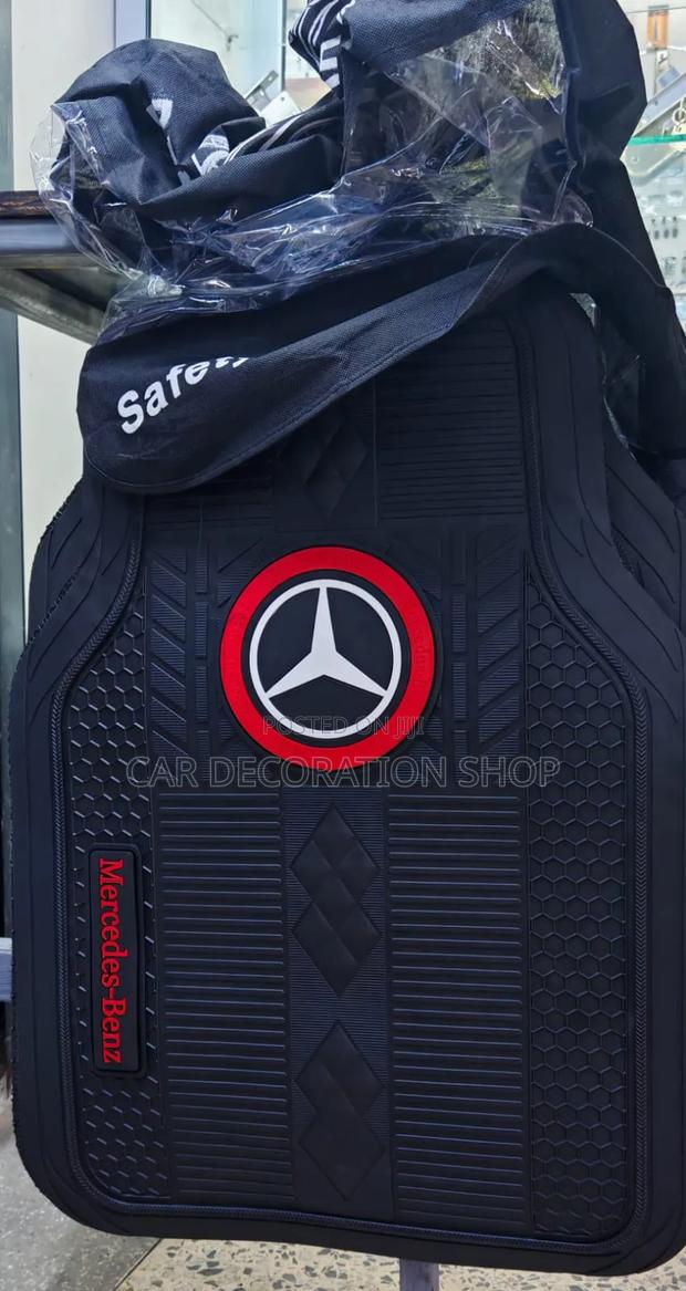 Mercedes Benz Floor Mats With Raised Ridges and Channels