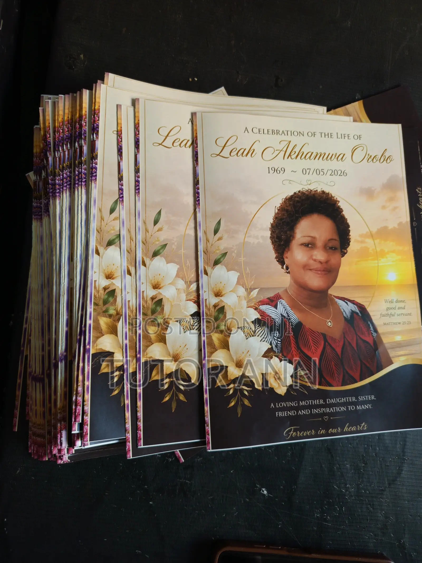 Eulogy/ Eulogies/ Funeral Programs Printing