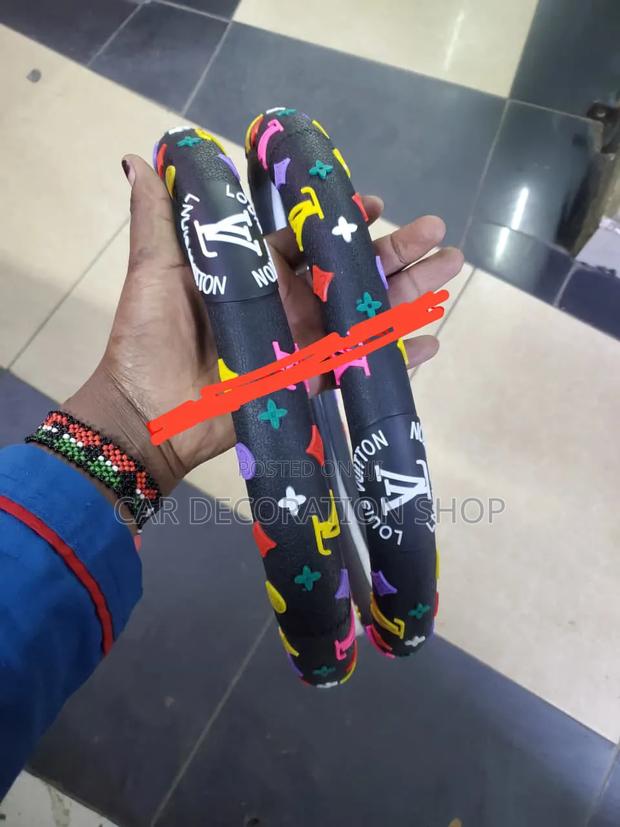 Multicolored Ionic Louis Vuitton Steering Wheel Cover
