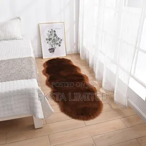 Fluffy Faux Fur Rugs Floor High Density Mat 60x90cm Grey