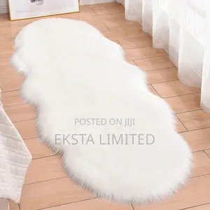 Fluffy Faux Fur Rugs Floor High Density Mat 60x90cm Grey