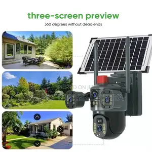 Ip66-Rated Waterproof 20mp Ultra Hd 4g PTZ Triplelens Solar Camera