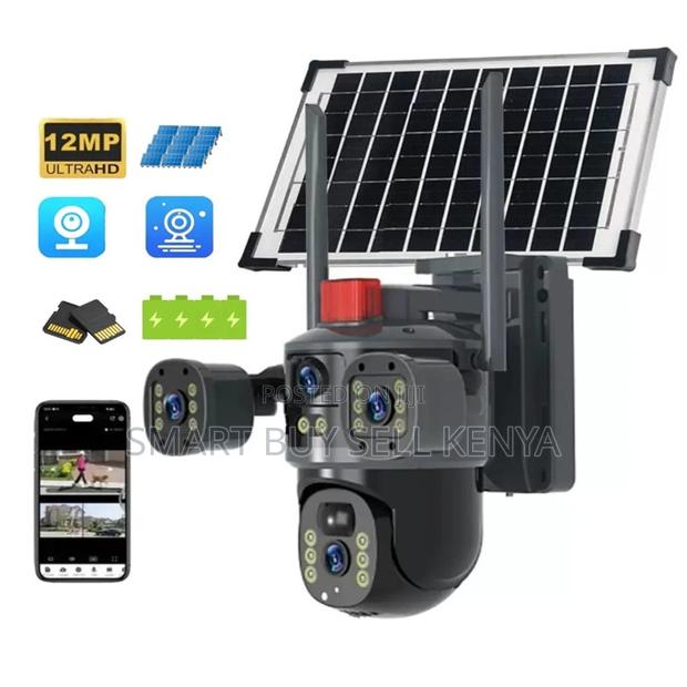 V380 Pro App 20mp Ultra Hd 4g PTZ Triplelens Solar Camera