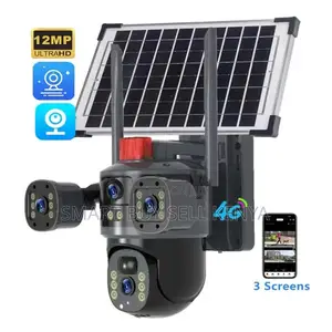 Android/Ios Support 20mp Ultra Hd 4g PTZ Triplelens Solar Camera
