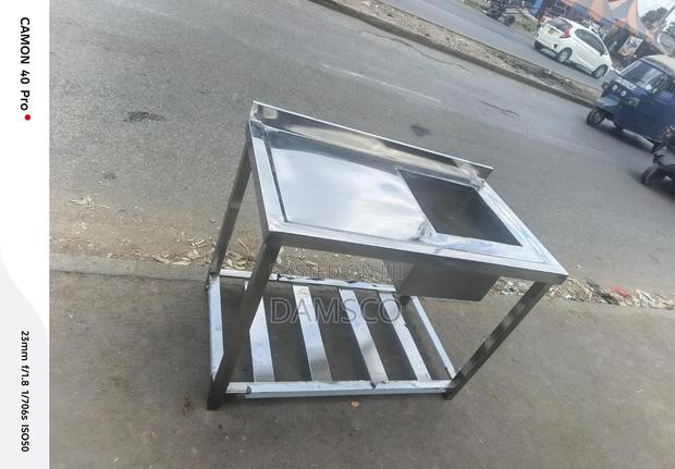Stainless Kitchen Sink With Table - thumbnail 2