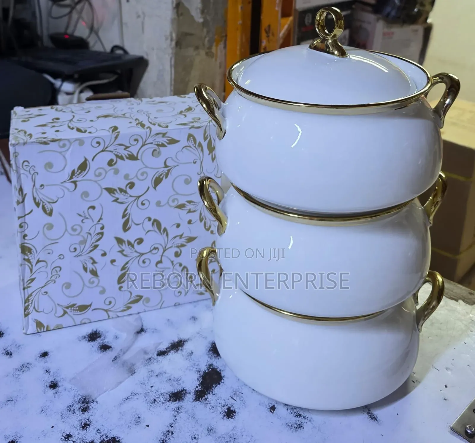 3 PCS Ceramic Pots 3.5litres