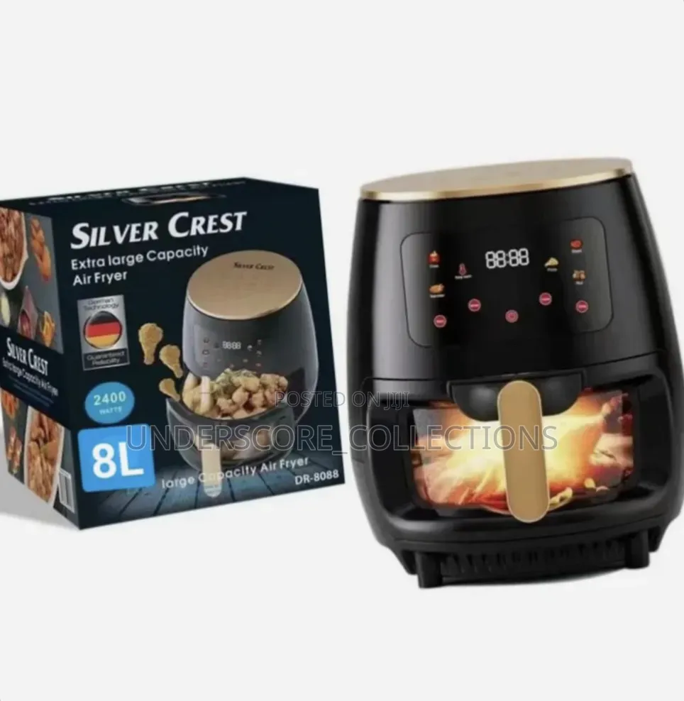 *Glass Oven 8ltrs Silver Crest Air Fryer*
