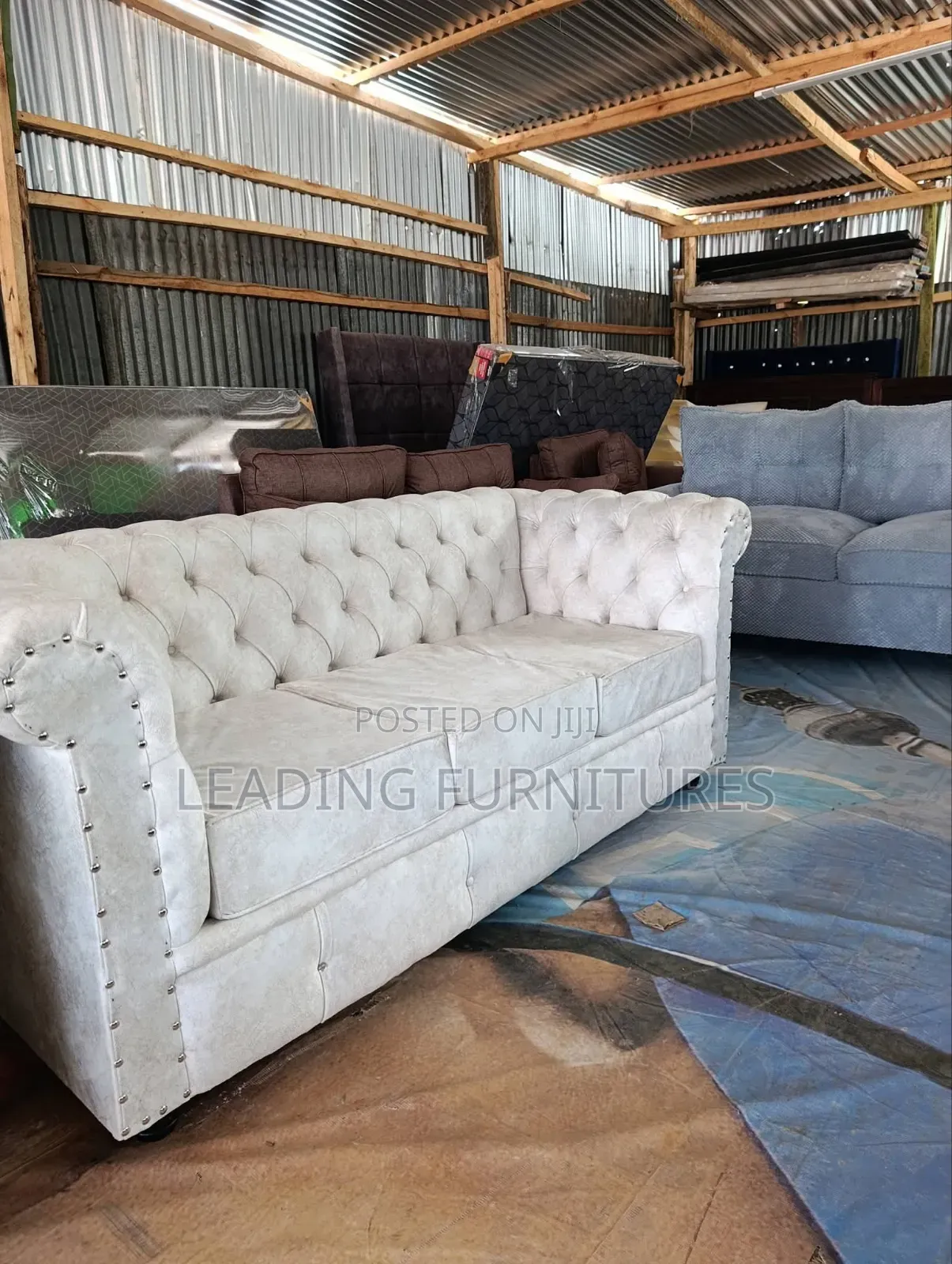 3seater Beige Chester Seat