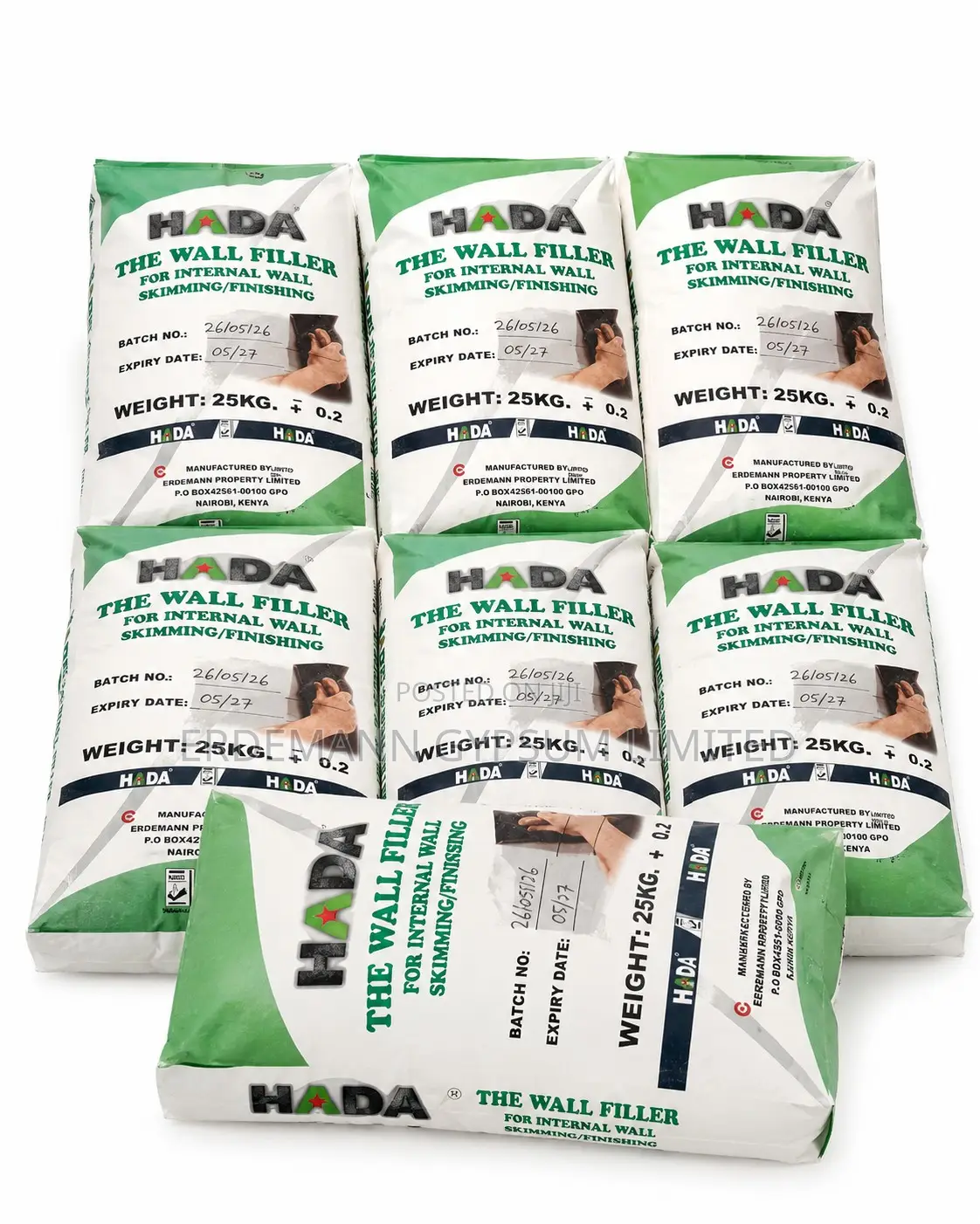 Hada Gypsum Filler–25kgs–Smooth Finish!