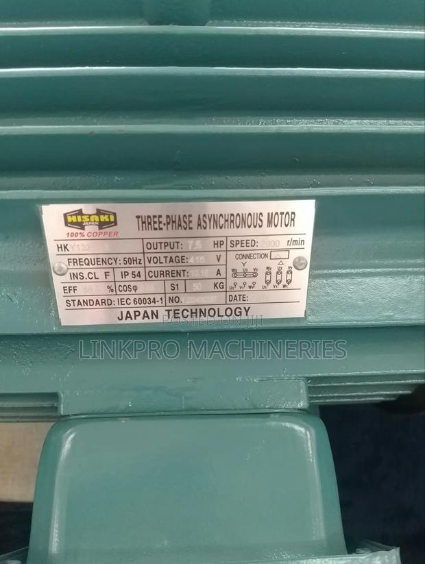 Hisaki Japan 7.5hp Three Phase High Speed Motor - thumbnail 2