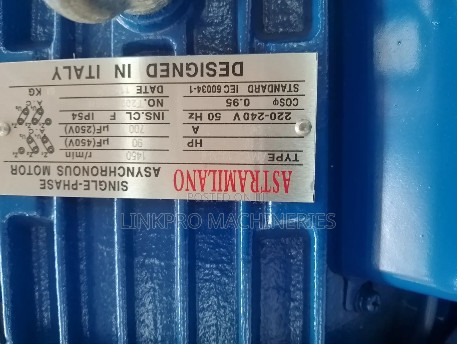 Astramillano 10hp Single Phase Low Speed Motor