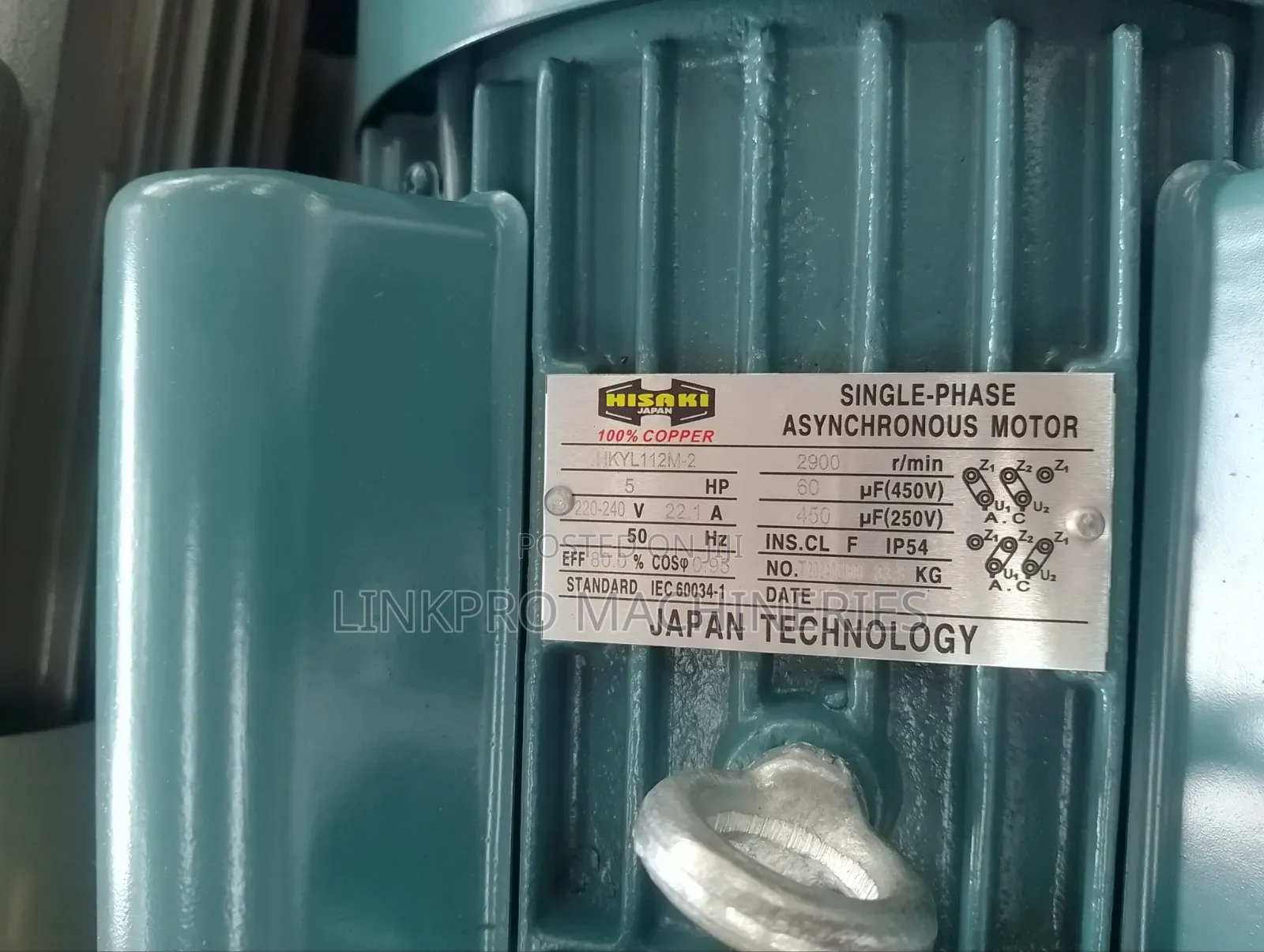 Hisaki 5 Hp Single Phase High Speed Motor