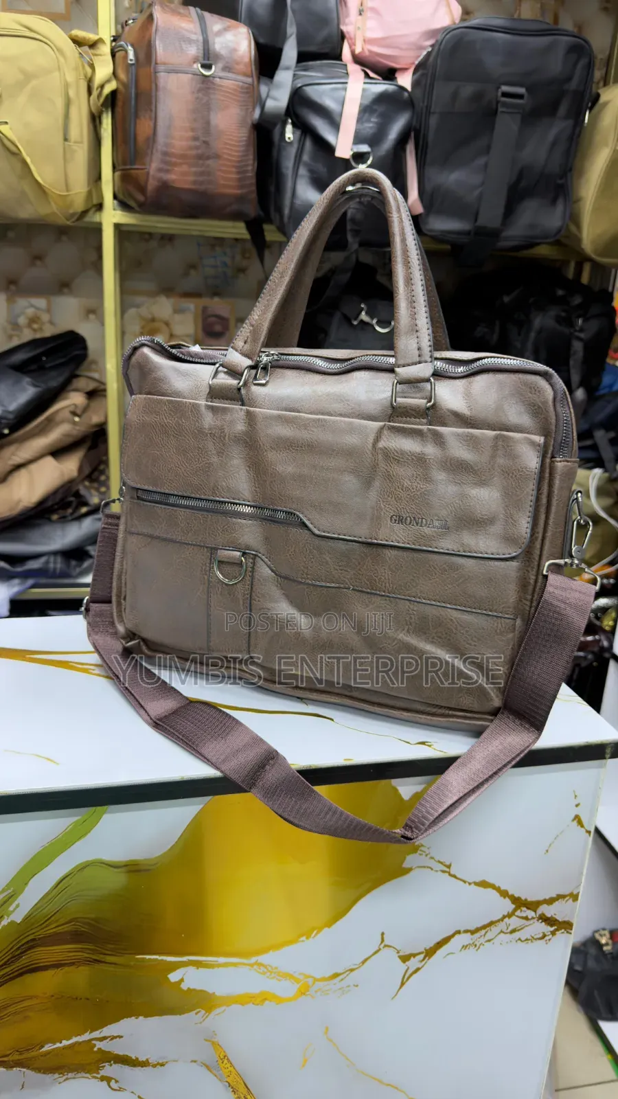 Dark Brown Leather Laptop/Documents Laptop Bags