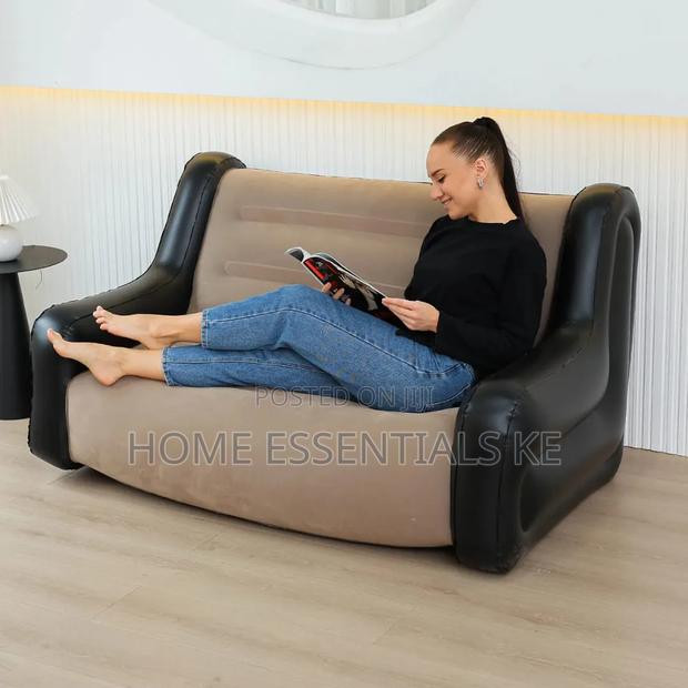 *Inflatable Modern 2 Seater Sofa With Armrests Free Pump