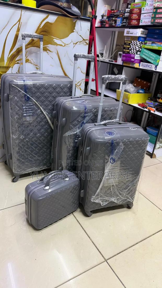 Dark Grey 4 in 1 Xtra Large Full Set of Rubber Suitcases