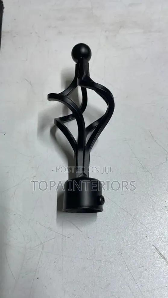 Black Decorative Finials Curtain Rod Accessories Flower Ends